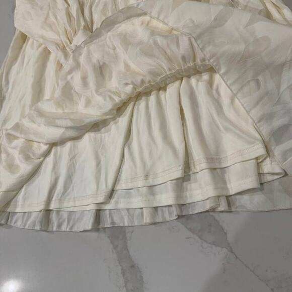 Ophelia Roe NWT Romantic Tiered Ruffle Long Sleeve Dress Women's Size 1X Cream - Picture 8 of 10